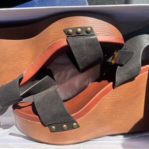 MIA Black and Brown Wedges size EU 38
